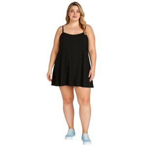 Abercrombie & Fitch XLP Womens Black Strappy Dress  Polyester & Elastane Blend